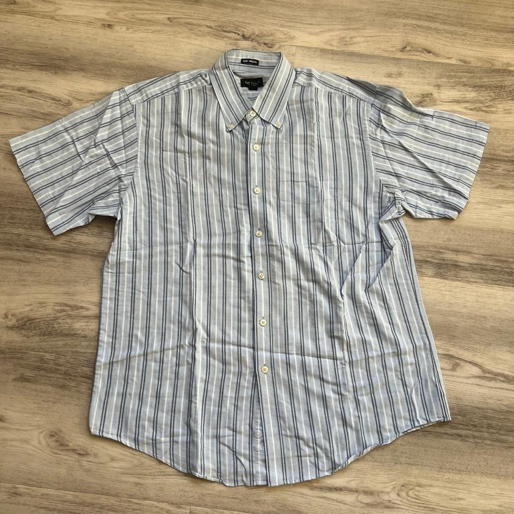Van Heusen Men's Light Blue Striped Shirt